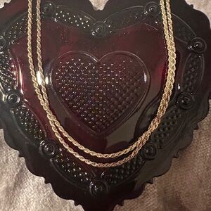 Vintage 30”1990’s Gold Rope Chain Gold bonded 14k over 925 silverMade in Italy